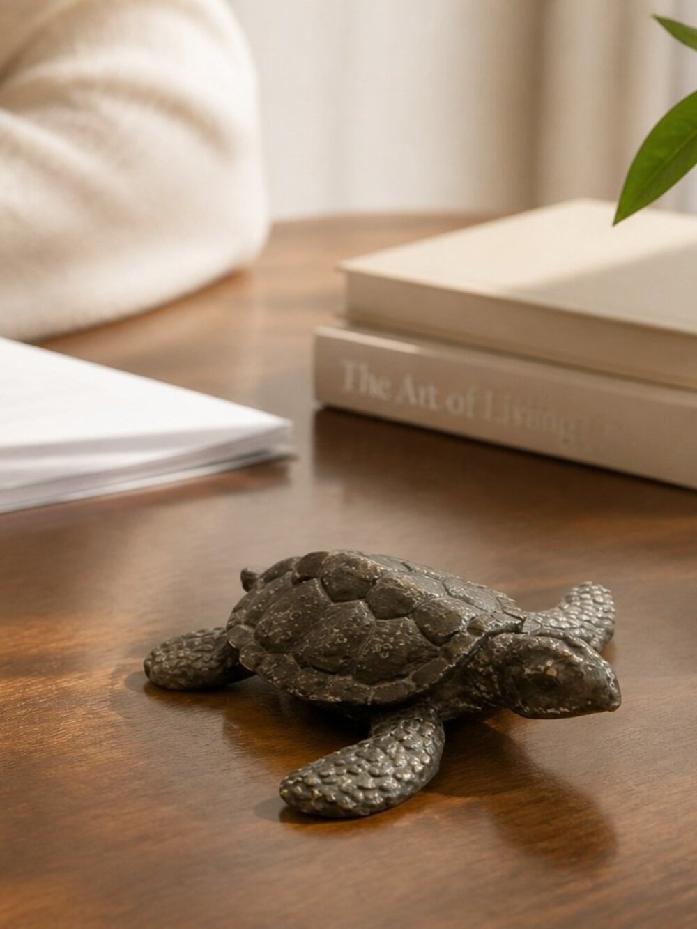 Pewter Sea Turtle Figurine Paperweight